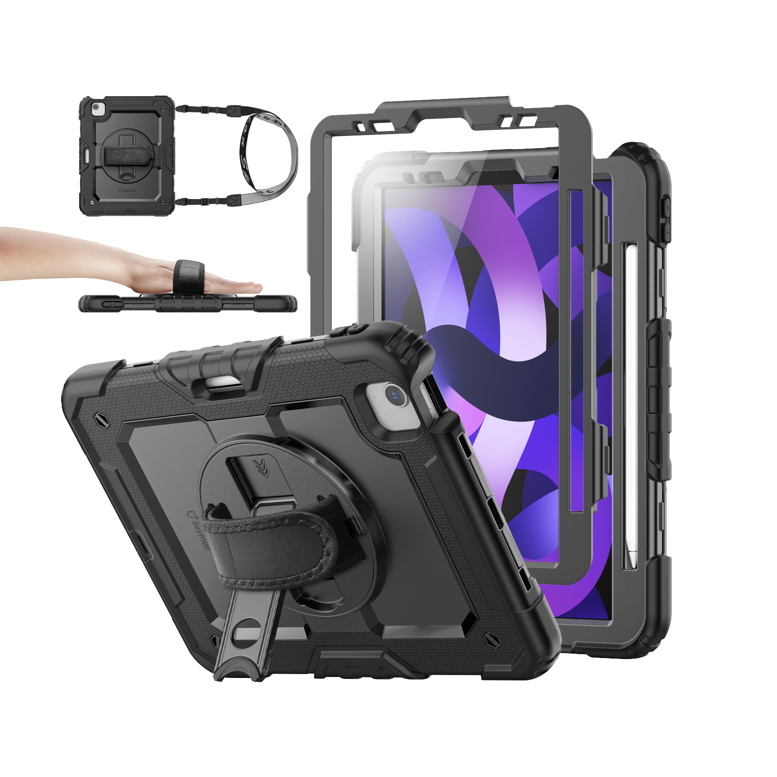 Seymac Ipad 7th Generation Case With Strap Case For IPad 7th/8th