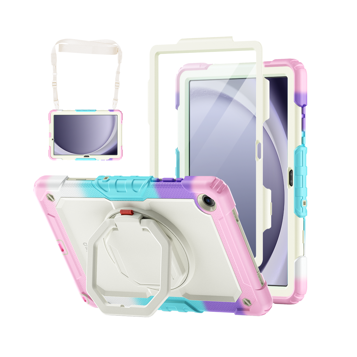 Samsung Galaxy Tab A11+ 11-Inch Rugged Case with 360° Rotating Hand Grip
