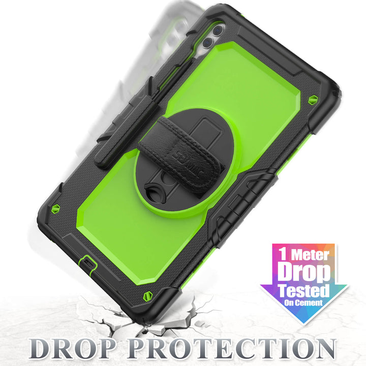 SEYMAC Case for Galaxy Tab S9 Plus | FORT-S PRO#colour_greenyellow