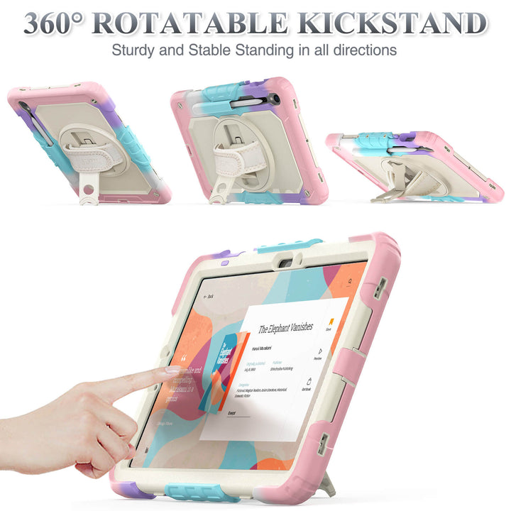 SEYMAC Case for Galaxy Tab S9 | FORT-S PRO#colour_rainbowpink