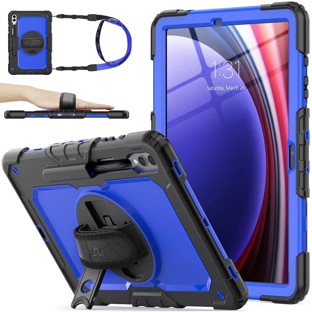 SEYMAC Case for Galaxy Tab S9 FE+ | FORT-S PRO#color_blue