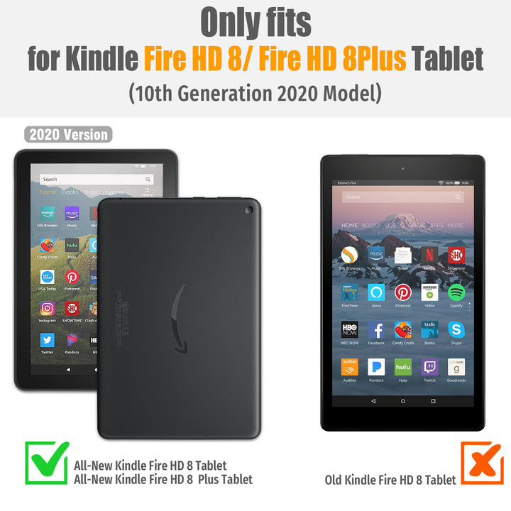 Kindle Fire HD 8/HD 8 Plus 8.0-inch | FORT-S PRO - seymac#colour_black