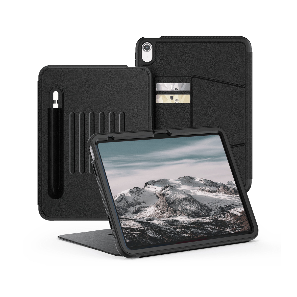 SEYMAC iPad A16 11 Inch Case (2025)-Leather-C Series-iPad A16-Black-SEYMAC