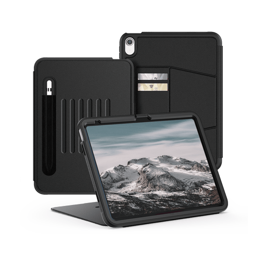 SEYMAC iPad A16 11 Inch Case (2025)-Leather-C Series-iPad A16-Black-SEYMAC