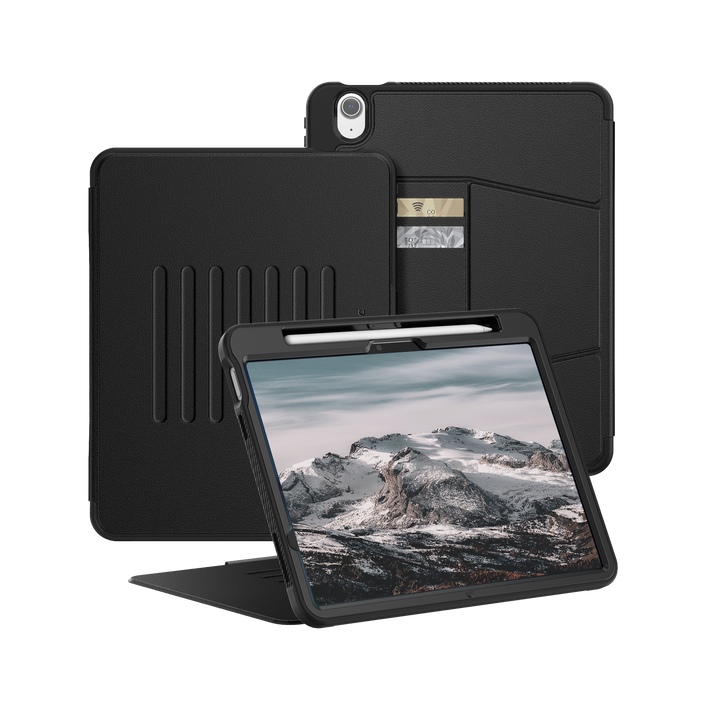 SEYMAC iPad Air 11 Inch Case (M2/M3) (2024/2025)-Leather-C Series-Black-SEYMAC