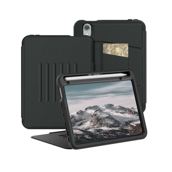 SEYMAC iPad Mini A17 Pro/6th Gen 8.3 Inch Case (2024&2021)-Leather-C Series-Black-SEYMAC