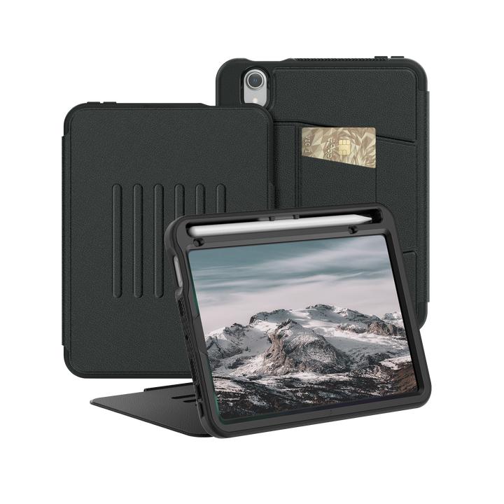 SEYMAC iPad Mini A17 Pro/6th Gen 8.3 Inch Case (2024&2021)-Leather-C Series-Black-SEYMAC