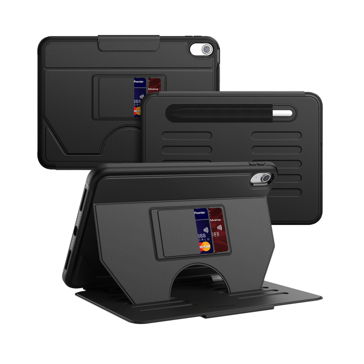 SEYMAC iPad A16 11 Inch Case (2025)-Leather-B Series-iPad A16-Black-SEYMAC