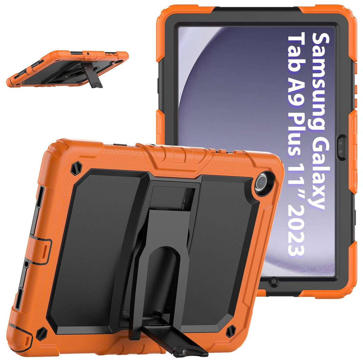 SEYMAC Galaxy Tab A9 Plus 11 Inch Case (2023)-Silicone-K Series-Orange