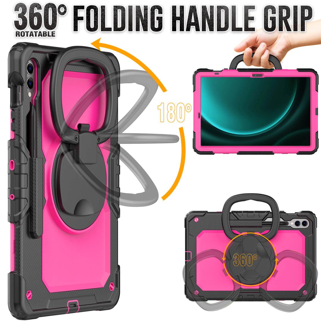 SEYMAC Case for Galaxy Tab S9 Plus | FORT-G PRO#color_deeppink