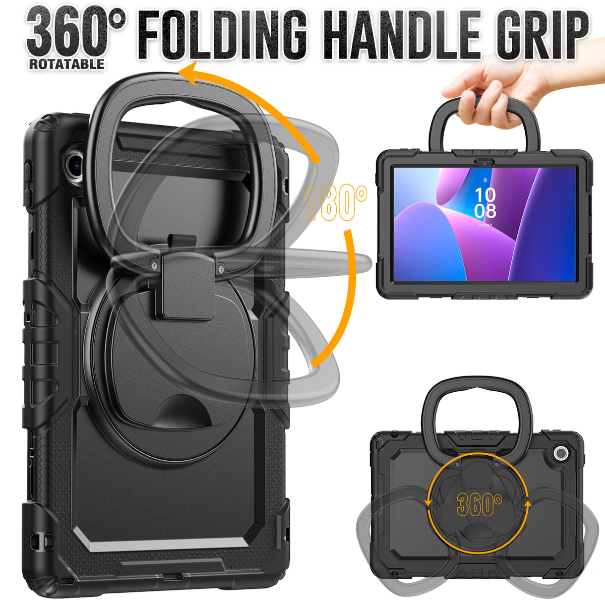 SEYMAC Lenovo Tab M10 HD 10.1 Inch Case (2025)-Silicone-G Series-