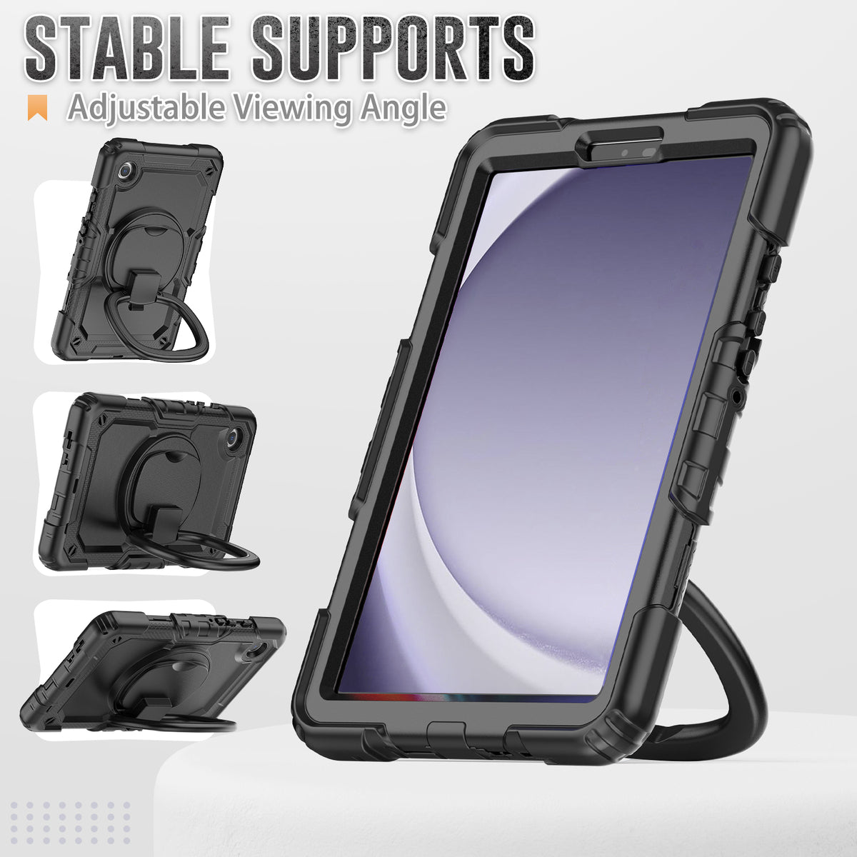 SEYMAC Galaxy Tab A11 8.7 Inch Case (2025) with stable supports and adjustable viewing angle.