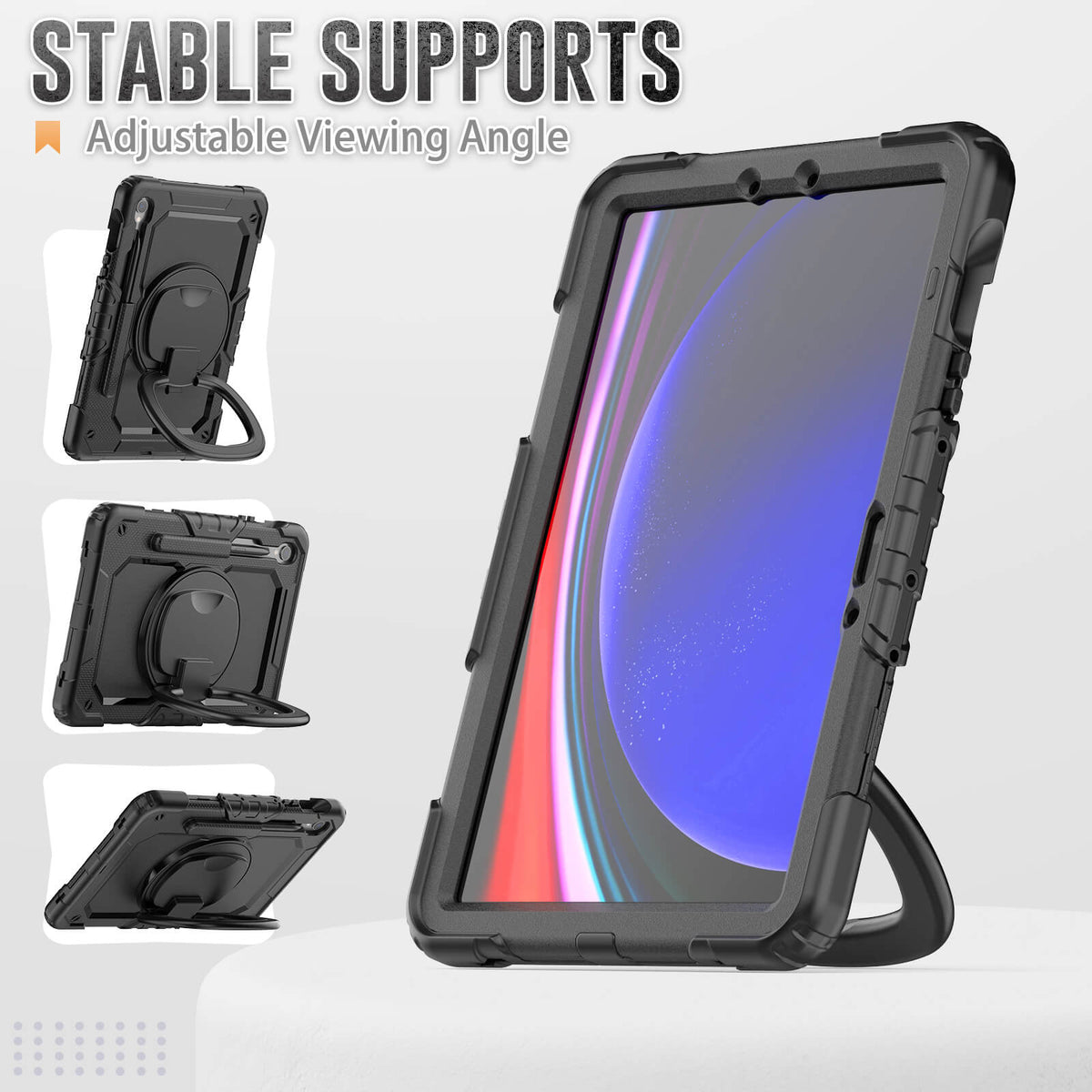 SEYMAC Galaxy Tab S10 Lite 10.9 Inch Case (2025) with adjustable viewing angle supports