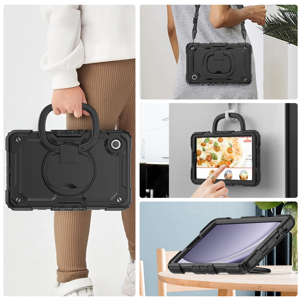 SEYMAC Galaxy Tab A11 8.7 Inch Case (2025) with handle, strap, and versatile viewing options.