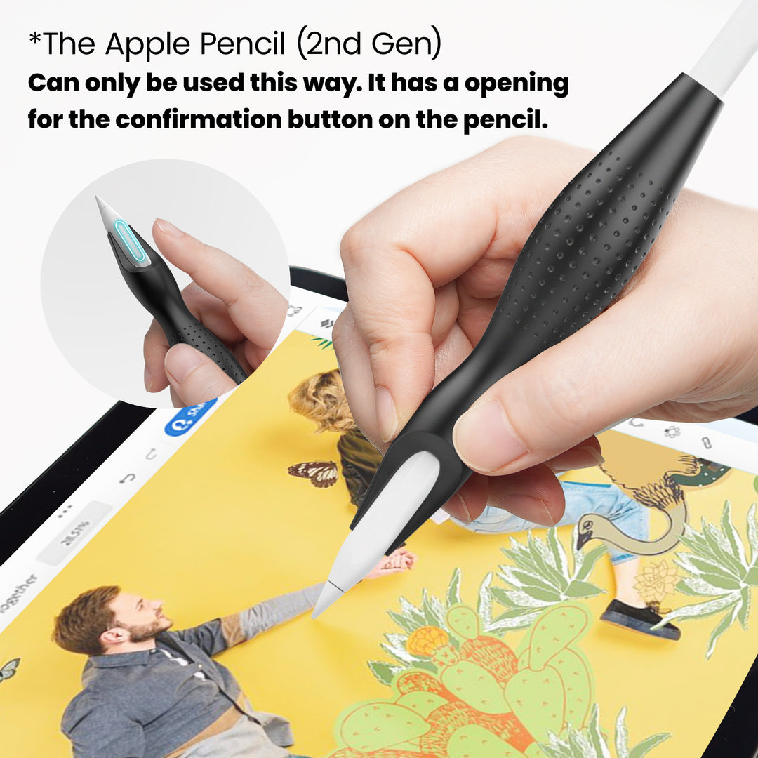 Pencil Grip for Apple Pencil 2nd, 1st, USB-C#color_black