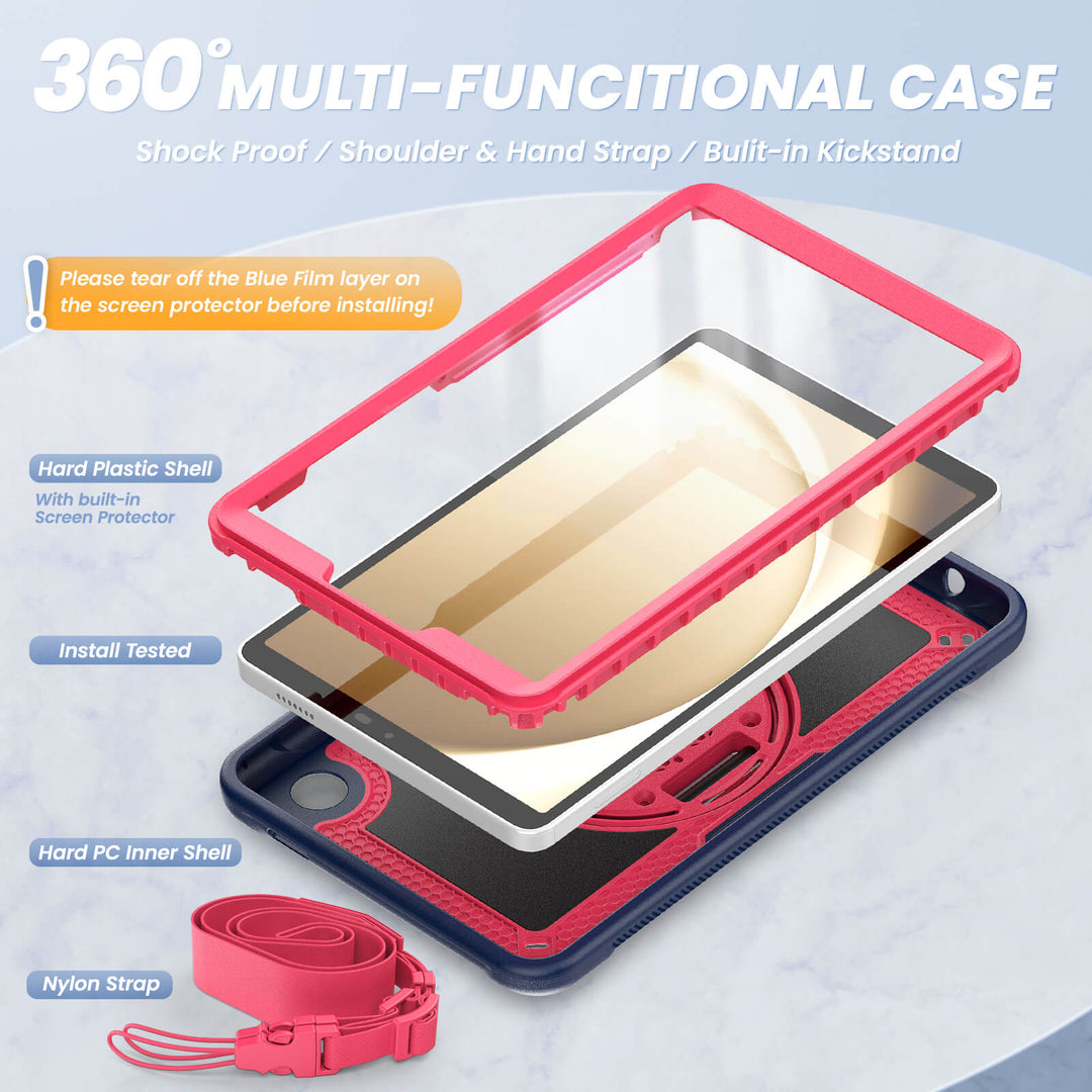 Galaxy Tab A9 8.7 inch Case | HEX SHIELD#color_dark-coral
