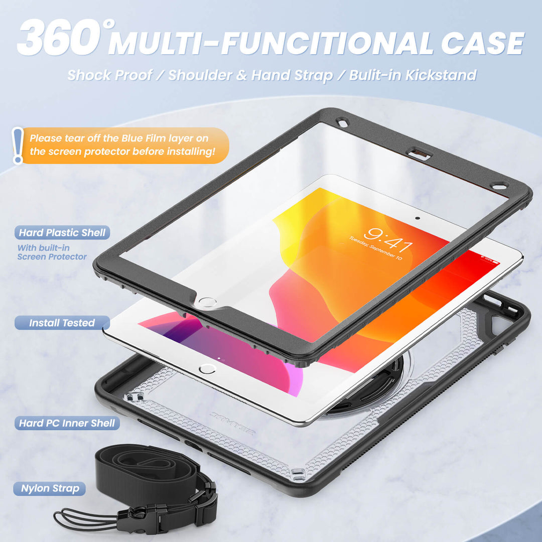 iPad 7th/8th/9th Gen 10.2 inch Case | HEX SHIELD#color_transparent