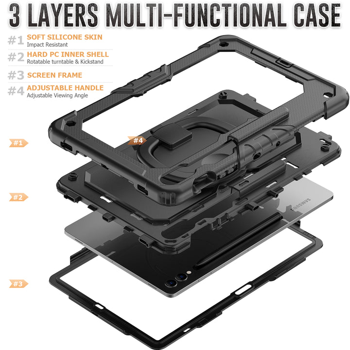 SEYMAC Galaxy Tab S9 FE+ 12.4 Inch Case (2023)-Silicone-G Series-SEYMAC