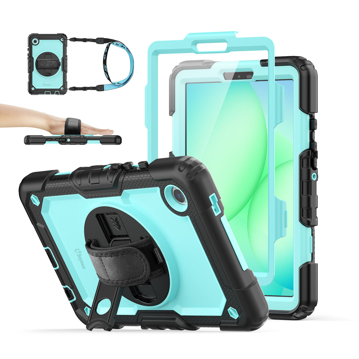 Galaxy Tab A11 8.7-Inch rugged case with hand strap, SkyBlue