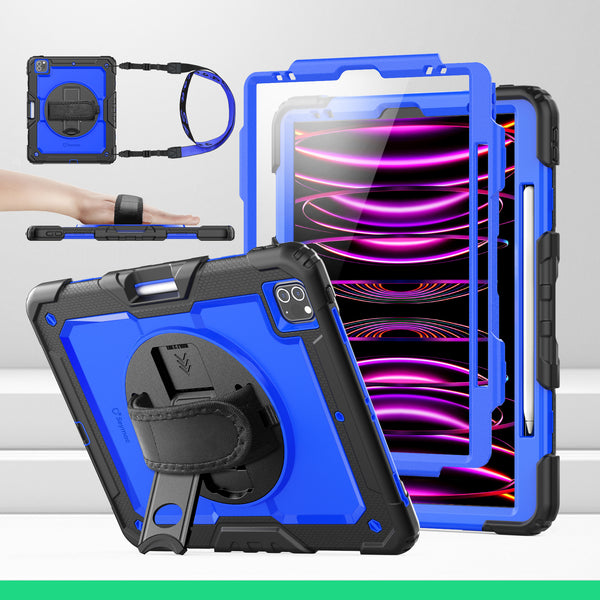SEYMAC iPad Pro 12.9 Inch Case (2018-2022)-Silicone-S Series-Blue-SEYMAC