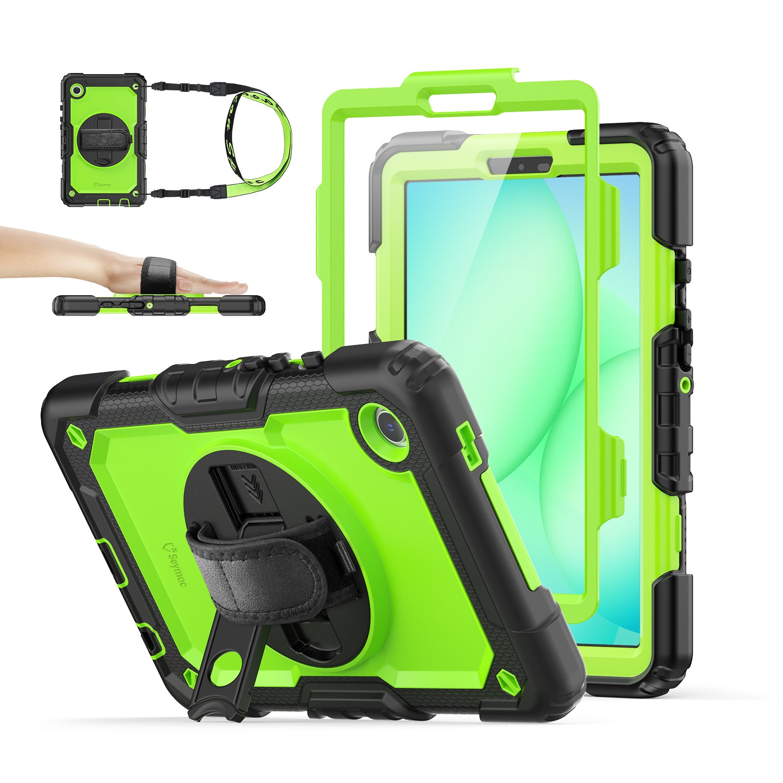 Samsung Galaxy Tab A11 8.7-Inch Rugged Case with Adjustable Hand Strap