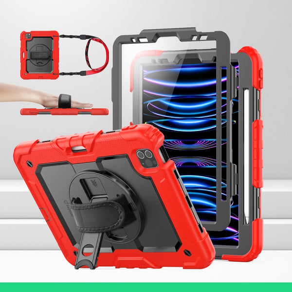SEYMAC iPad Pro 11 Inch Case (2018-2022)-Silicone-S Series-Red-SEYMAC