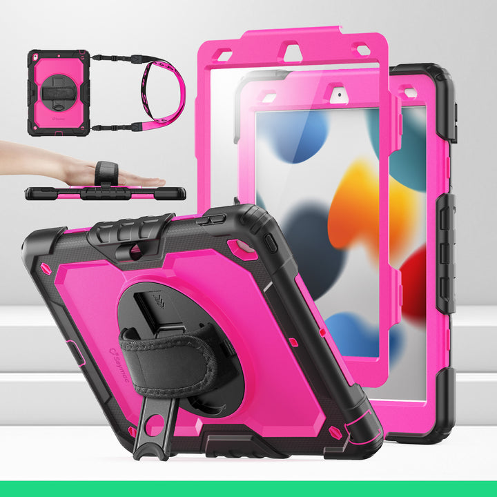 SEYMAC iPad 10.2 Inch Case (2019/2020/2021)-Silicone-S Series-DeepPink-SEYMAC