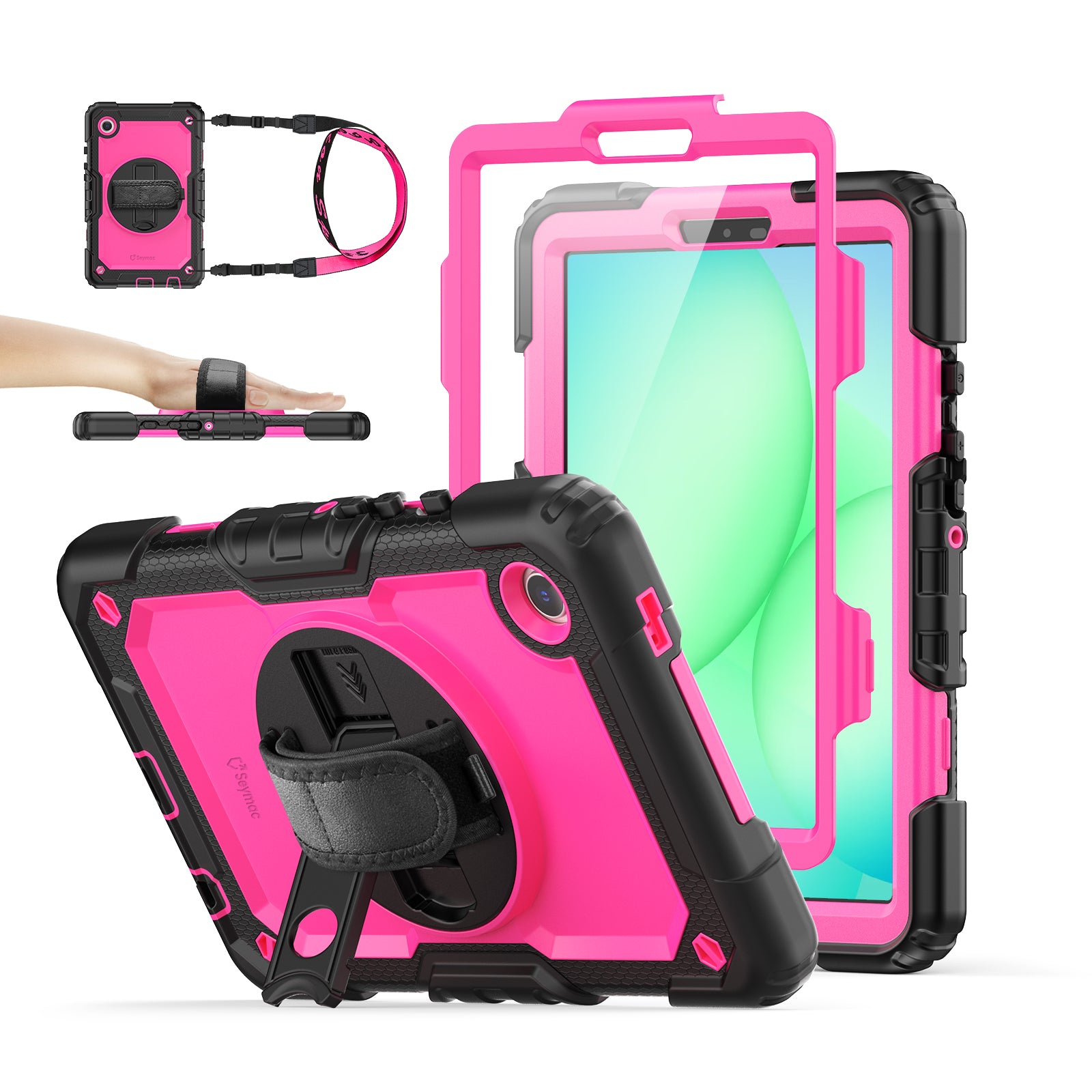 Samsung Galaxy Tab A11 8.7-Inch Rugged Case with Adjustable Hand Strap