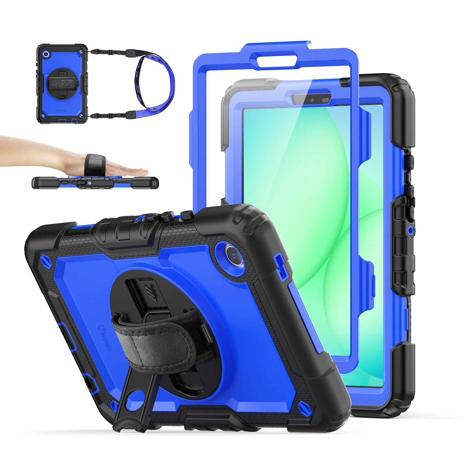 Samsung Galaxy Tab A11 8.7-Inch Rugged Case with Adjustable Hand Strap
