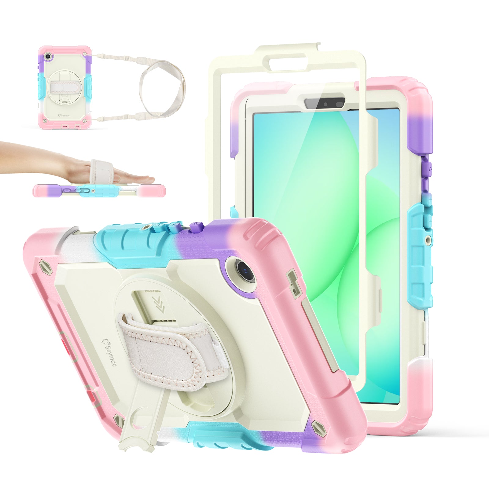 Samsung Galaxy Tab A11 8.7-Inch Rugged Case with Adjustable Hand Strap