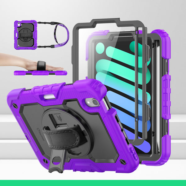 SEYMAC iPad Mini A17 Pro/6th Gen 8.3 Inch Case (2024&2021)-Silicone-S Series-Purple-SEYMAC