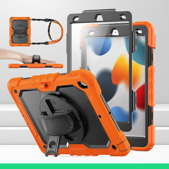 SEYMAC iPad 10.2 Inch Case (2019/2020/2021)-Silicone-S Series-Orange-SEYMAC