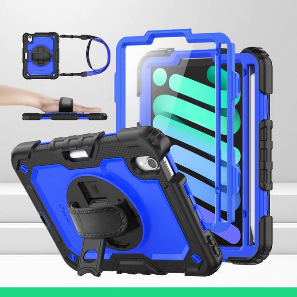 SEYMAC iPad Mini A17 Pro/6th Gen 8.3 Inch Case (2024&2021)-Silicone-S Series-Blue-SEYMAC