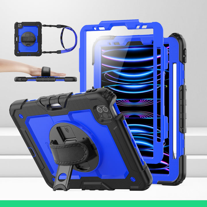 SEYMAC iPad Pro 11 Inch Case (2018-2022)-Silicone-S Series-Blue-SEYMAC
