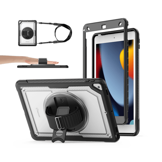 iPad 7th/8th/9th Gen 10.2 Inch Slim Shockproof Case with Hand Strap