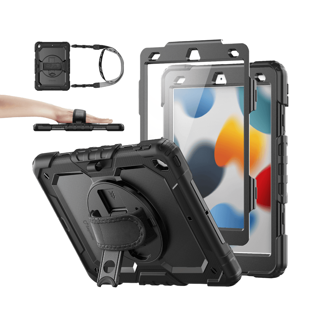 iPad 10.2 Inch 7th/8th/9th Gen Rugged Case with Adjustable Hand Strap