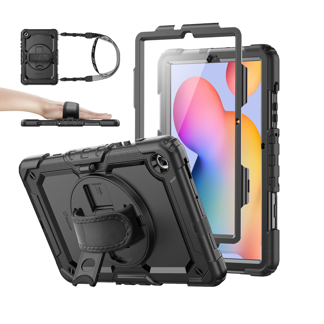 Samsung Galaxy Tab S6 Lite 10.4 タブレットケース Samsung Galaxy Tab S6 Lite 10.4 inch Trifold Stand Folio Case-Black,Na