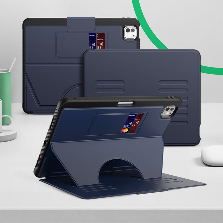 SEYMAC iPad Pro 13 Inch Case (M4) (2024)-Leather-B Series-Navy-SEYMAC