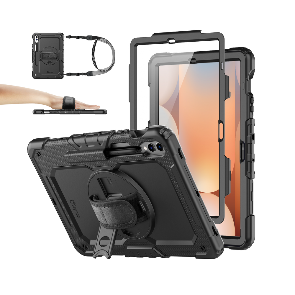 Samsung Galaxy Tab S10+/S9 FE+/S9+ 12.4-Inch Rugged Case with Adjustab