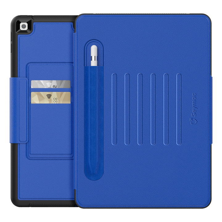SEYMAC iPad 10.2 Inch Case (2019/2020/2021)-Leather-C Series-Black-SEYMAC