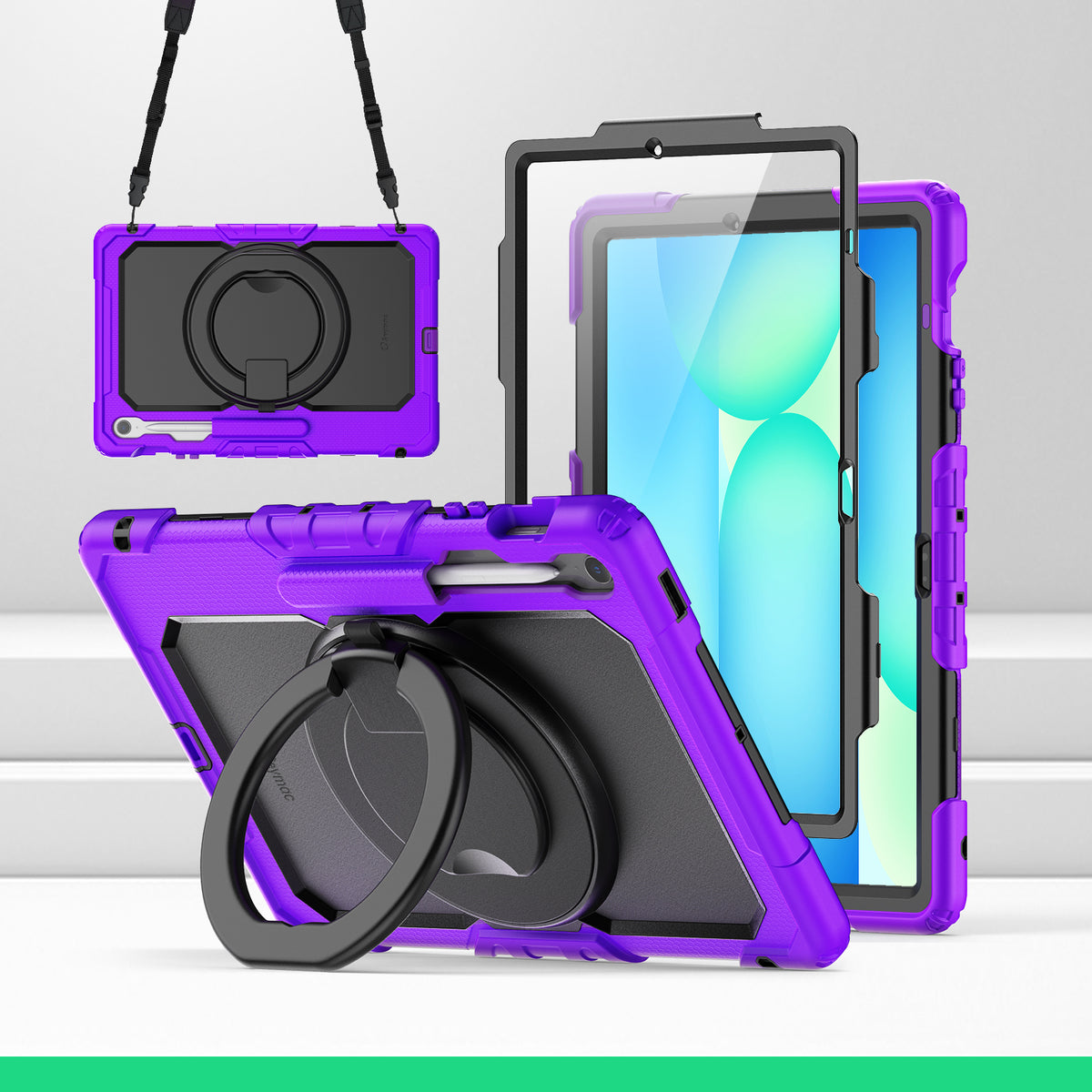 SEYMAC Galaxy Tab S10 FE+ 13.1 Inch Case (2025)-Silicone-G Series-Purple