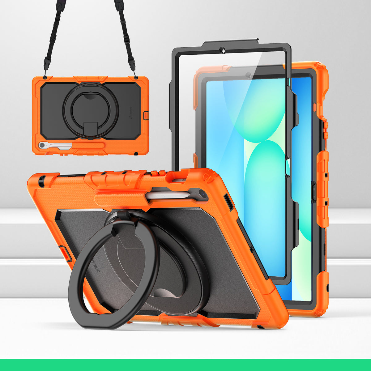 SEYMAC Galaxy Tab S10 FE+ 13.1 Inch Case (2025)-Silicone-G Series-Orange