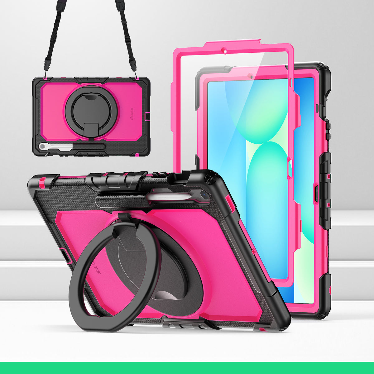 SEYMAC Galaxy Tab S10 FE+ 13.1 Inch Case (2025)-Silicone-G Series-DeepPink