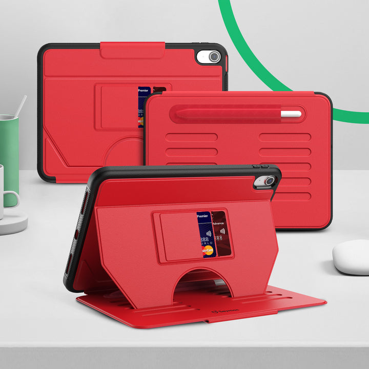 SEYMAC iPad A16 11 Inch Case (2025)-Leather-B Series-iPad A16-Red-SEYMAC