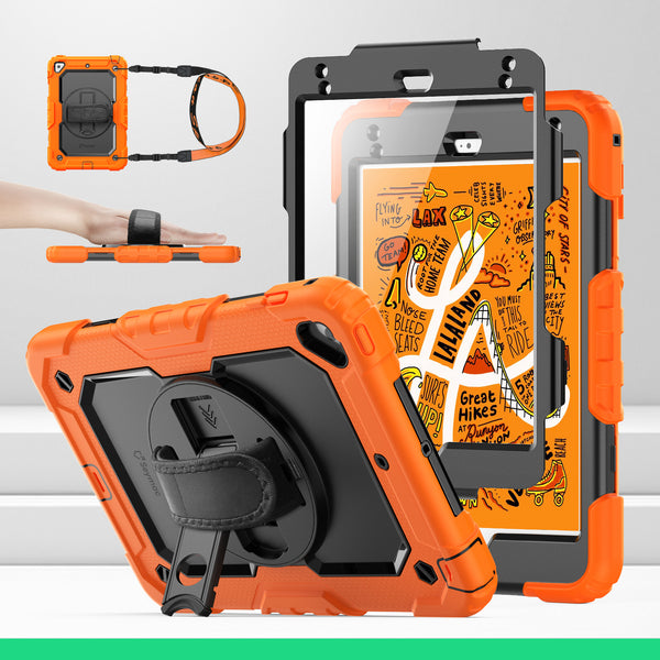 SEYMAC iPad Mini 4th/5th Gen 7.9 Inch Case (2015&2019)-Silicone-S Series-Orange-SEYMAC