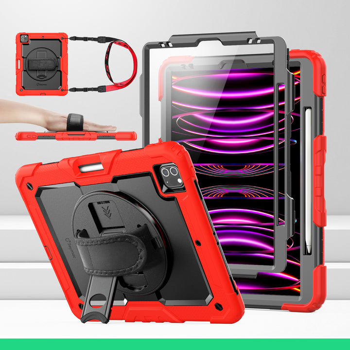 SEYMAC iPad Pro 12.9 Inch Case (2018-2022)-Silicone-S Series-Red-SEYMAC
