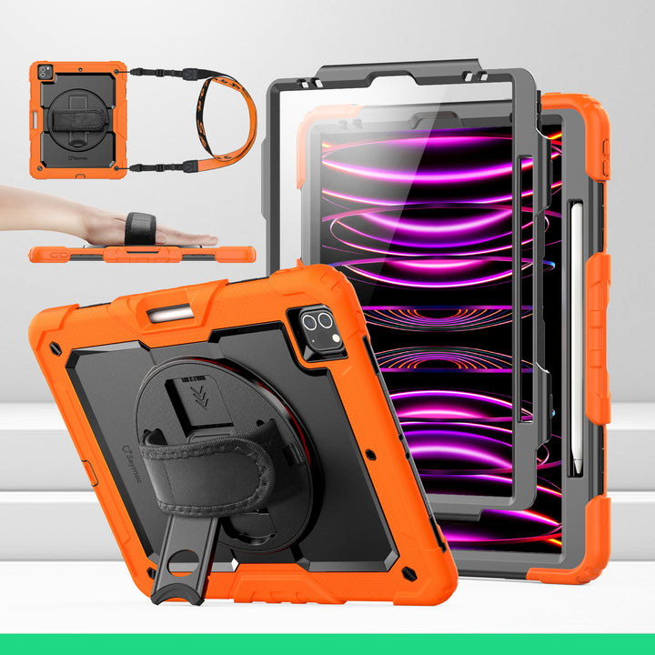 SEYMAC iPad Pro 12.9 Inch Case (2018-2022)-Silicone-S Series-Orange-SEYMAC