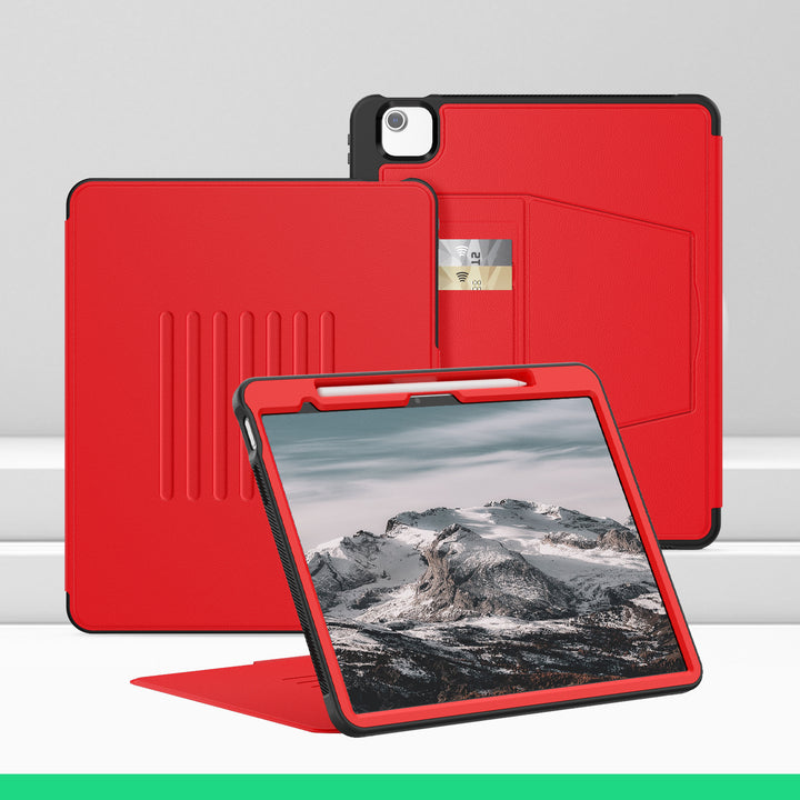 SEYMAC iPad Air 13 Inch Case (M2/M3) (2024/2025)-Leather-C Series-Red-SEYMAC