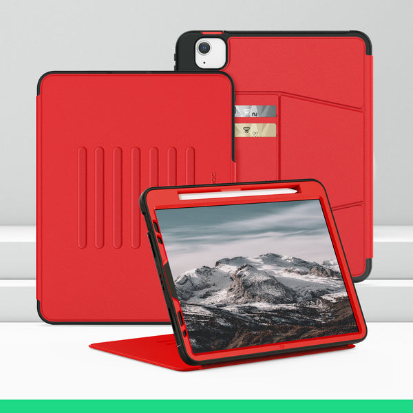 SEYMAC iPad Air 4th/5th Gen 10.9 Inch Case (2020/2022)-Leather-C Series-Red-SEYMAC