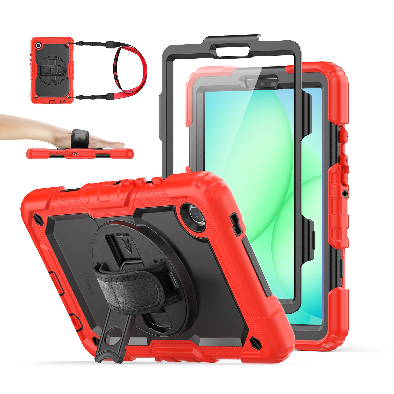 Samsung Galaxy Tab A11 8.7-Inch Rugged Case with Adjustable Hand Strap